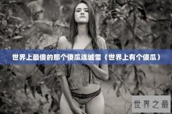世界上最傻的那个傻瓜连城雪（世界上有个傻瓜）