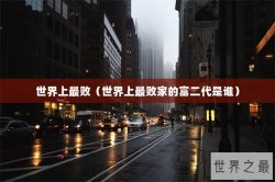 世界上最败（世界上最败家的富二代是谁）