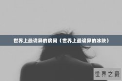 世界上最诡异的房间（世界上最诡异的冰块）