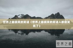 世界上最搞笑的笑话（世界上最搞笑的笑话人都能笑死了）