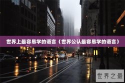 世界上最容易学的语言（世界公认最容易学的语言）