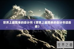 世界上最简单的会计书（世界上最简单的会计书读后感）