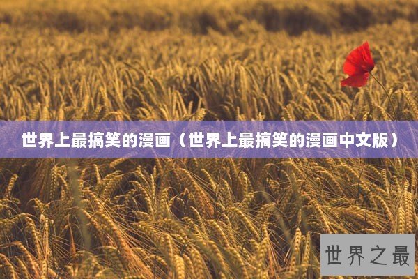 世界上最搞笑的漫画（世界上最搞笑的漫画中文版）