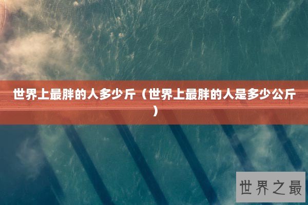 世界上最胖的人多少斤（世界上最胖的人是多少公斤）