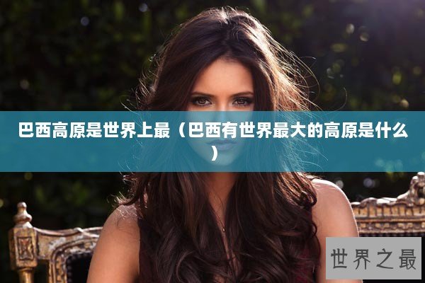 巴西高原是世界上最（巴西有世界最大的高原是什么）