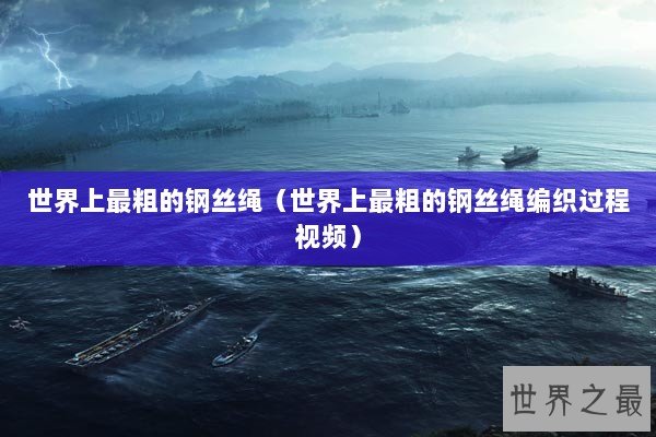 世界上最粗的钢丝绳（世界上最粗的钢丝绳编织过程视频）