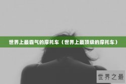 世界上最霸气的摩托车（世界上最顶级的摩托车）
