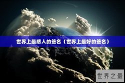 世界上最感人的签名（世界上最好的签名）