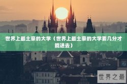 世界上最土豪的大学（世界上最土豪的大学要几分才能进去）