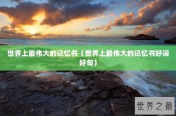 世界上最伟大的记忆书（世界上最伟大的记忆书好词好句）