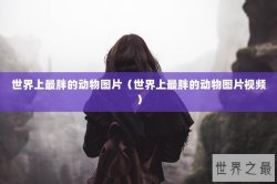 世界上最胖的动物图片（世界上最胖的动物图片视频）