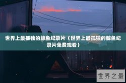世界上最孤独的鲸鱼纪录片（世界上最孤独的鲸鱼纪录片免费观看）