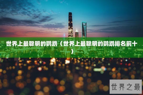 世界上最聪明的鹦鹉（世界上最聪明的鹦鹉排名前十）