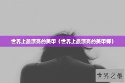 世界上最漂亮的美甲（世界上最漂亮的美甲师）