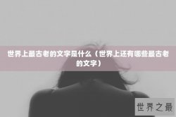 世界上最古老的文字是什么（世界上还有哪些最古老的文字）