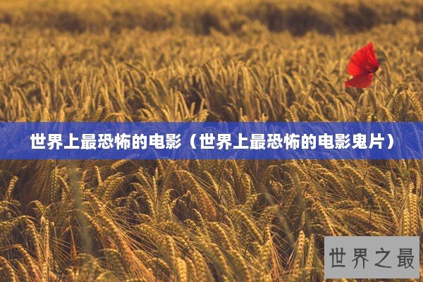 世界上最恐怖的电影（世界上最恐怖的电影鬼片）