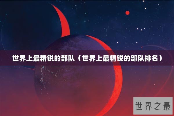 世界上最精锐的部队（世界上最精锐的部队排名）