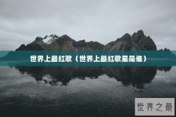 世界上最红歌（世界上最红歌星是谁）