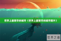 世界上最繁华的城市（世界上最繁华的城市图片）