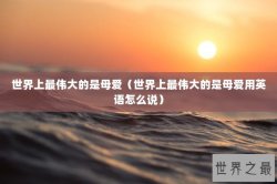 世界上最伟大的是母爱（世界上最伟大的是母爱用英语怎么说）