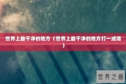 世界上最干净的地方（世界上最干净的地方打一成语）