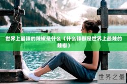 世界上最辣的辣椒是什么（什么辣椒是世界上最辣的辣椒）