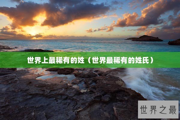 世界上最稀有的姓（世界最稀有的姓氏）