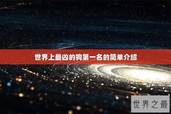 世界上最凶的狗第一名的简单介绍