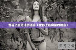 世界上最简洁的语言（世界上最完整的语言）