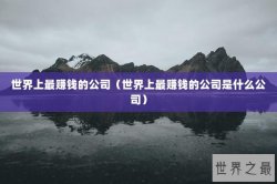 世界上最赚钱的公司（世界上最赚钱的公司是什么公司）