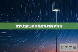世界上最伤感的纯音乐的简单介绍