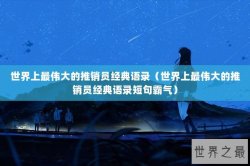 世界上最伟大的推销员经典语录（世界上最伟大的推销员经典语录短句霸气）