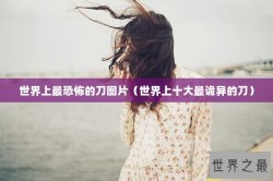 世界上最恐怖的刀图片（世界上十大最诡异的刀）