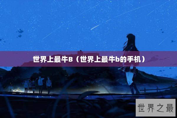 世界上最牛B（世界上最牛b的手机）