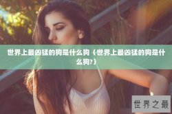 世界上最凶猛的狗是什么狗（世界上最凶猛的狗是什么狗?）