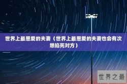 世界上最恩爱的夫妻（世界上最恩爱的夫妻也会有次想掐死对方）