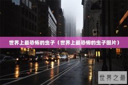 世界上最恐怖的虫子（世界上最恐怖的虫子图片）