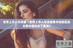 世界上华人华侨最（世界上华人华侨最集中的地区是北美东南亚拉丁美洲）