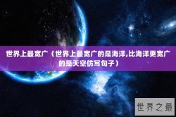 世界上最宽广（世界上最宽广的是海洋,比海洋更宽广的是天空仿写句子）