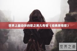 世界上最动听的歌之男儿有情（经典男情歌）
