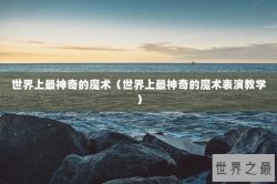 世界上最神奇的魔术（世界上最神奇的魔术表演教学）