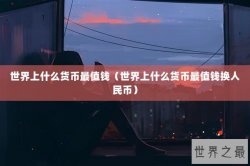 世界上什么货币最值钱（世界上什么货币最值钱换人民币）