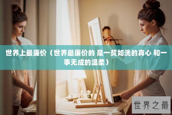 世界上最廉价（世界最廉价的 是一贫如洗的真心 和一事无成的温柔）