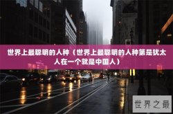 世界上最聪明的人种（世界上最聪明的人种第是犹太人在一个就是中国人）