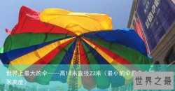 世界上最大的伞——高14米直径23米（最小的伞是多少厘米高度）