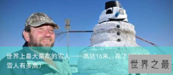 世界上最大最高的雪人——高达16米，花了5周时间（雪人有多高）