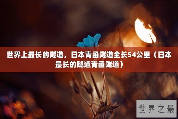 世界上最长的隧道，日本青函隧道全长54公里（日本最长的隧道青函隧道）