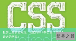 世界上最长的网页，长度约18.939公里（世界上最大的网页）