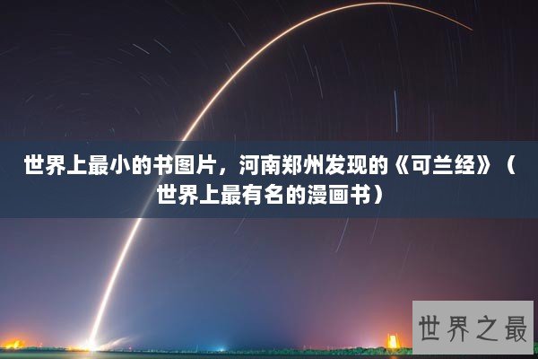 世界上最小的书图片，河南郑州发现的《可兰经》（世界上最有名的漫画书）