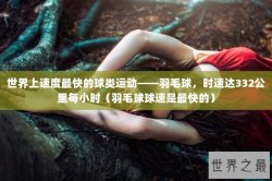 世界上速度最快的球类运动——羽毛球，时速达332公里每小时（羽毛球球速是最快的）